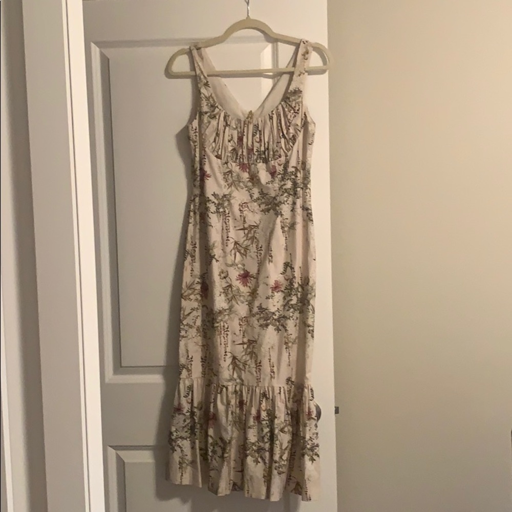 antonio melani ruffle bottom midi floral dress 2